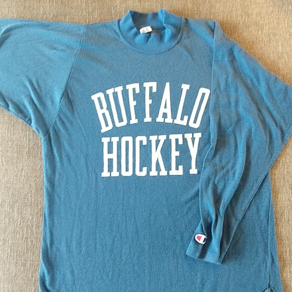 VTG Champion Buffalo Hockey Crew neck Sweatshirt
